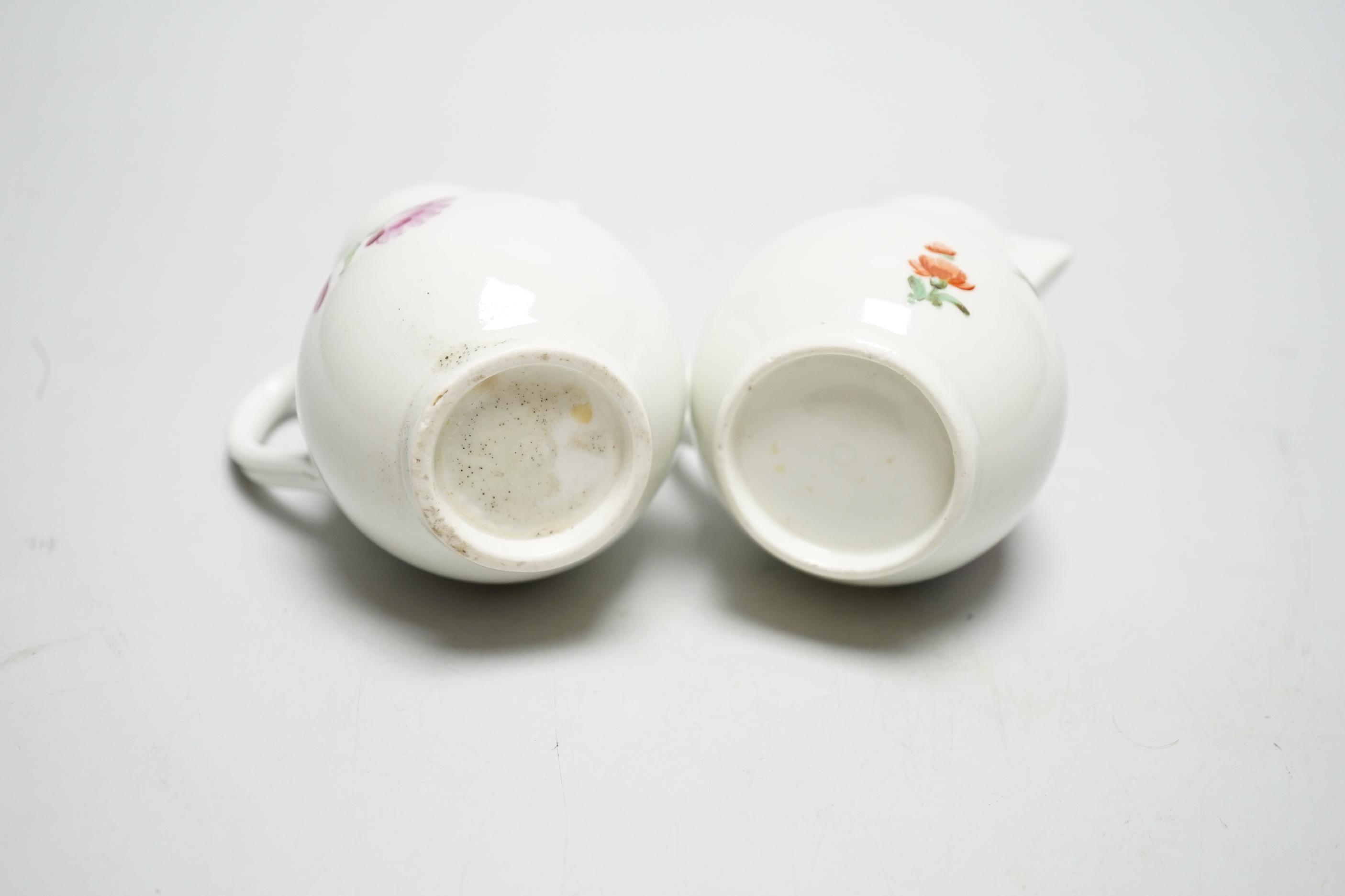 Two Worcester sparrow-beak jugs, c.1775
